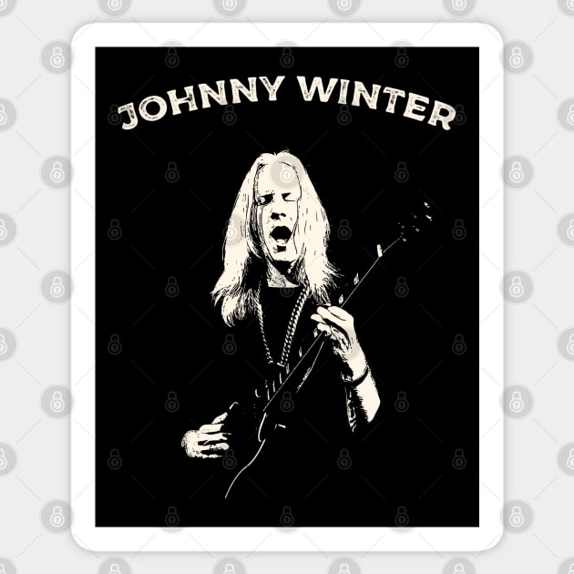 Johnny Winter Sticker by Yopi